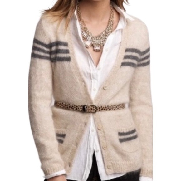 J. Crew Sweaters Jcrew Mohair Varsity Longline Cardigan Poshmark